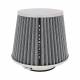 Filtru aer sport argintiu-crom, cu capac si 4 adaptori AFCRGRY SwissDrive 
