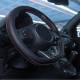 Husa volan 37-39cm, neagra cu cusatura rosie, Hand Made Artisan HMA20BR Car+