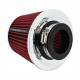 Filtru aer sport rosu-crom, cu capac si 4 adaptori, AFCRRED SwissDrive Filtru aer sport rosu-crom, cu capac si 4 adaptori, AFCRRED SwissDrive