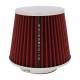 Filtru aer sport rosu-crom, cu capac si 4 adaptori, AFCRRED SwissDrive Filtru aer sport rosu-crom, cu capac si 4 adaptori, AFCRRED SwissDrive