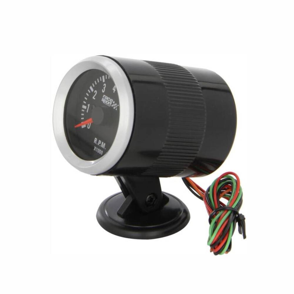 Ceas tahometru turatii, fi52mm, 12V, efect oglinda, BLCK544 RaceSport 
