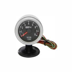 Ceas tahometru turatii, fi52mm, 12V, efect oglinda, BLCK544 RaceSport 