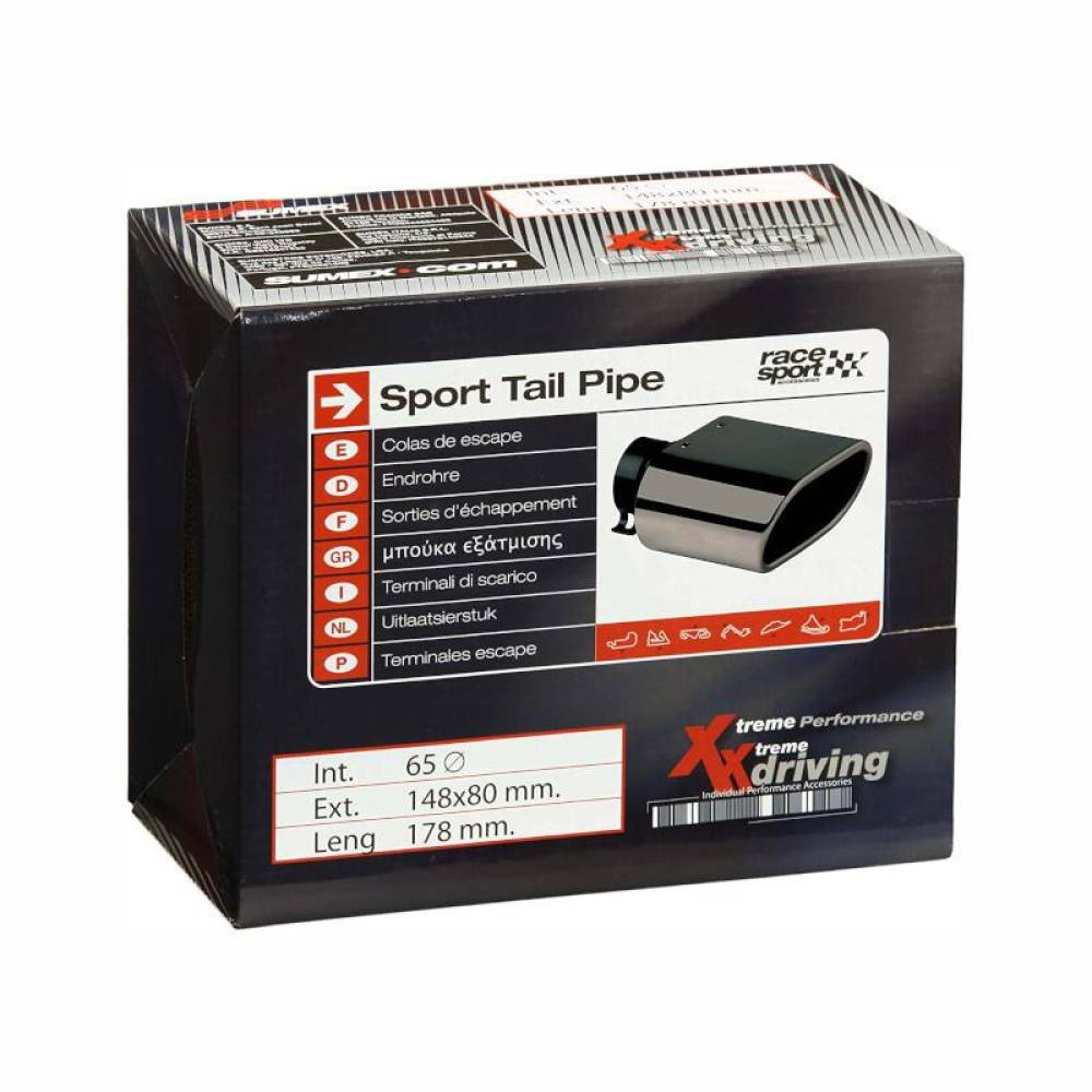 Ornament toba esapament, 178x65mm, DTM-2 Gun Metal, 400875G RaceSport 