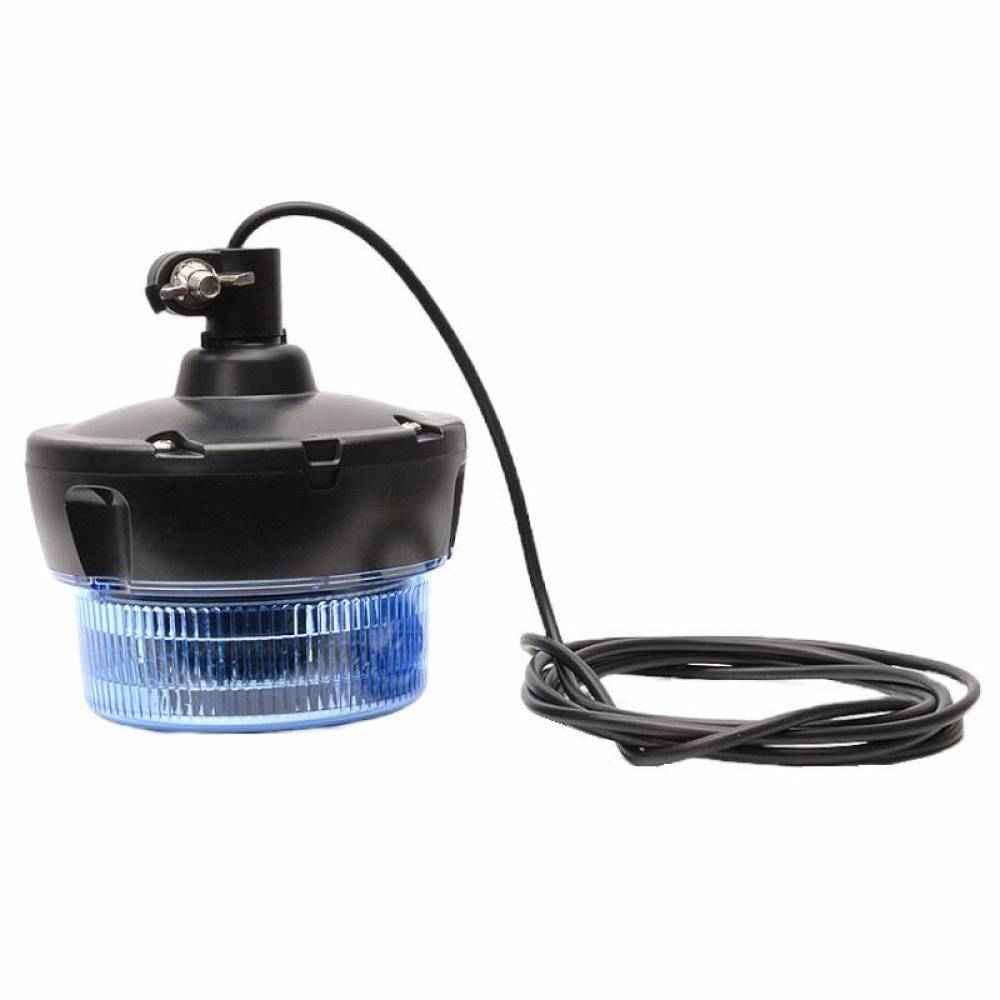 Girofar 12-24V, h173, LED, prindere cu tija fixa, cablu 3m, albastru, W126 867.6D Was