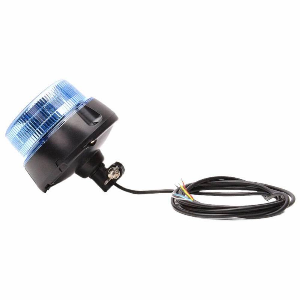 Girofar 12-24V, h173, LED, prindere cu tija fixa, cablu 3m, albastru, W126 867.6D Was