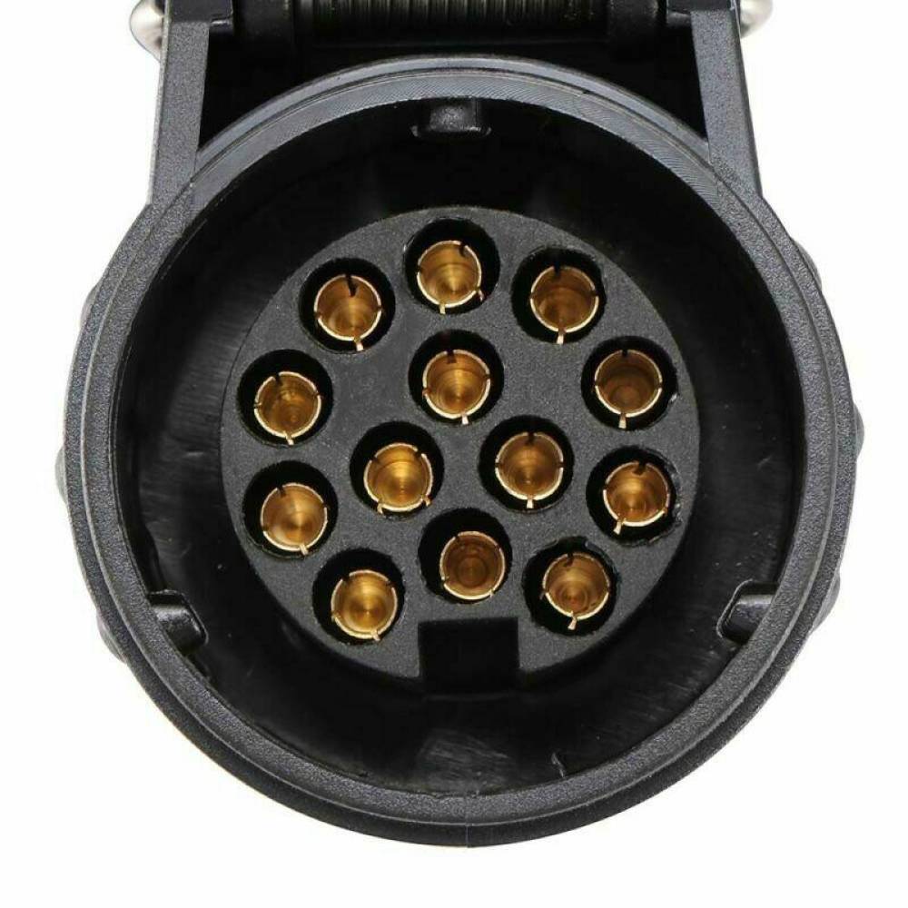 Priza 13 pini 12V plastic, pentru cablu remorca, cu carlig, BK81111