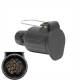 Priza 13 pini 12V plastic, pentru cablu remorca, cu carlig, BK81111