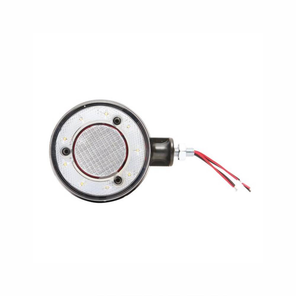Lampa gabarit brat 120mm, LED, 12-24V, cercel oglinda, alb-rosu, BK69543