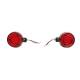 Lampa gabarit brat 120mm, LED, 12-24V, cercel oglinda, alb-rosu, BK69543