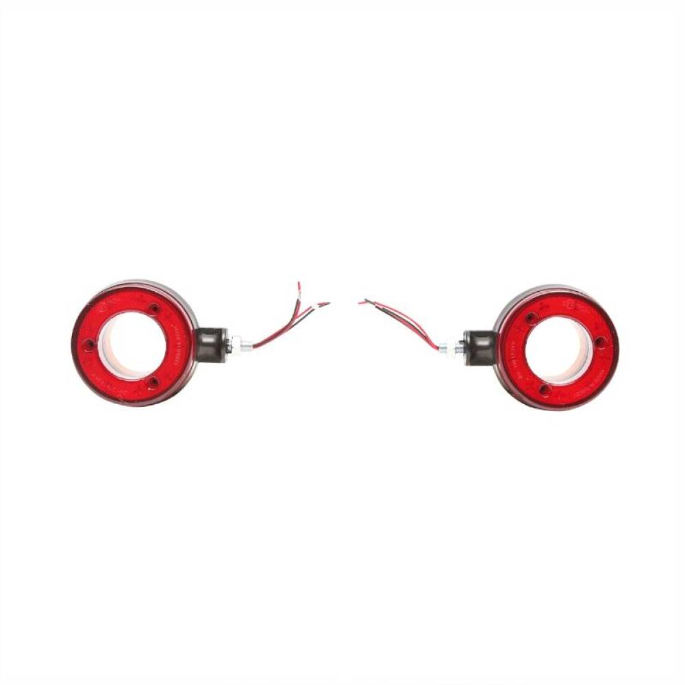 Lampa gabarit brat 120mm, LED,12-24V, cercel oglinda, galben-rosu, BK69542