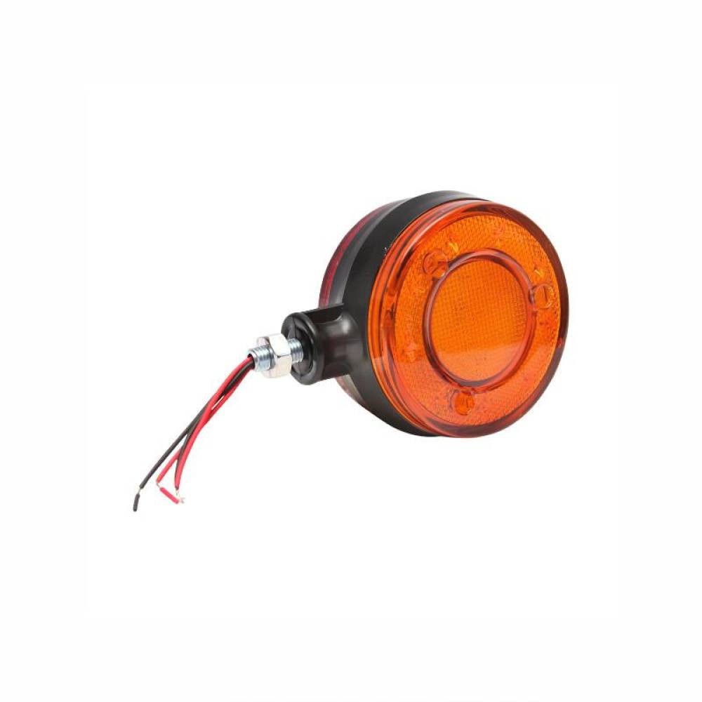 Lampa gabarit brat 120mm, LED, 12-24V, cercel oglinda, galben-rosu, BK69544