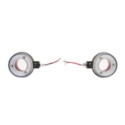 Lampa gabarit brat 120mm, LED, 12-24V, cercel oglinda, alb-rosu, BK69541