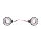 Lampa gabarit brat 120mm, LED, 12-24V, cercel oglinda, alb-rosu, BK69541