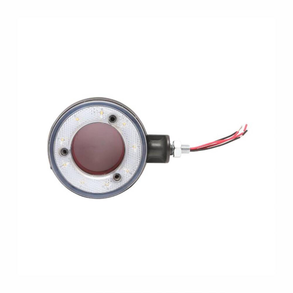 Lampa gabarit brat 120mm, LED, 12-24V, cercel oglinda, alb-rosu, BK69541