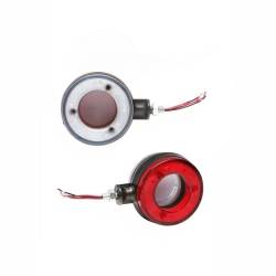 Lampa gabarit brat 120mm, LED, 12-24V, cercel oglinda, alb-rosu, BK69541