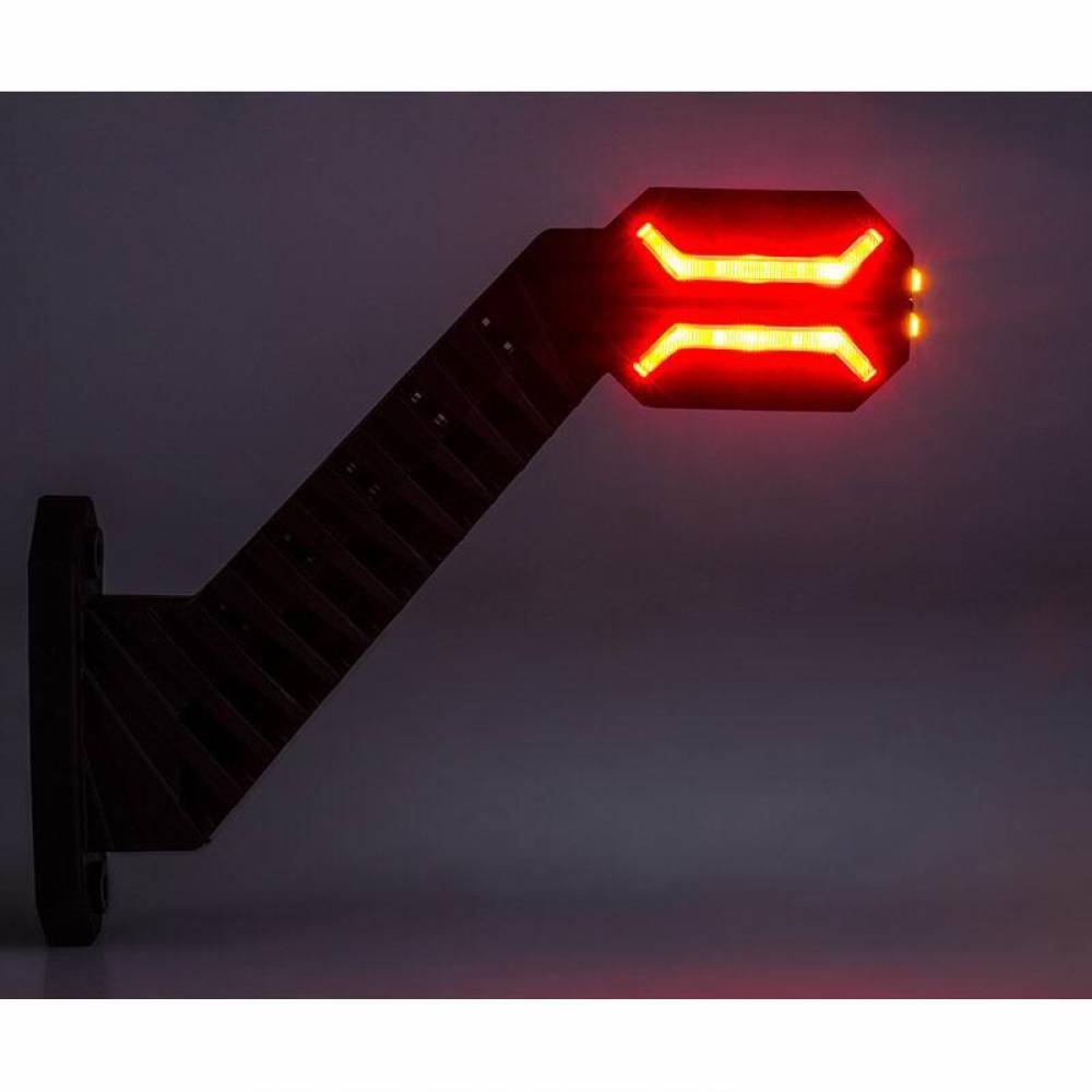 Lampa gabarit cu brat oblic 45°, 200mm, LED, 3 functii, dreapta, Dragon Light, HOR134 LD2995 Horpol