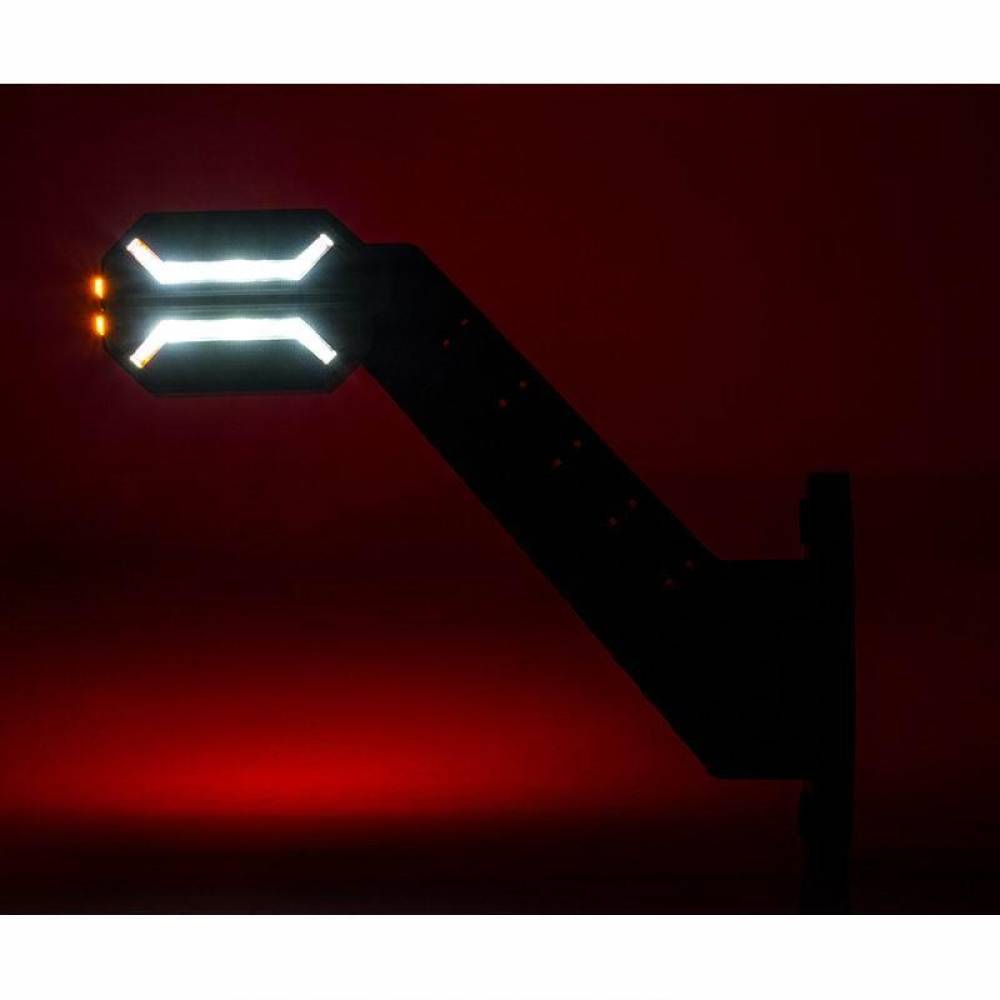 Lampa gabarit cu brat oblic 45°, 200mm, LED, 3 functii, dreapta, Dragon Light, HOR134 LD2995 Horpol