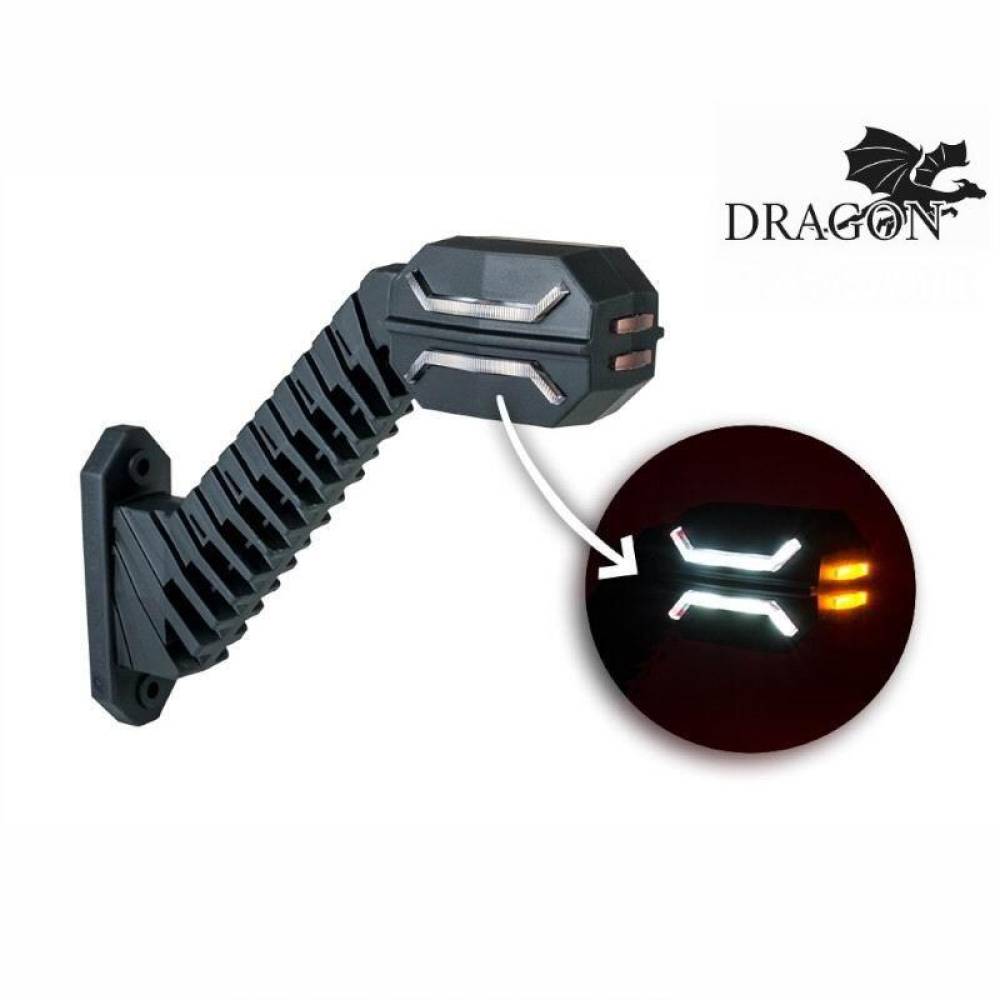Lampa gabarit cu brat oblic 45°, 200mm, LED, 3 functii, stanga, Dragon Light, HOR134 LD2994 Horpol Lampa gabarit cu brat oblic 45°, 200mm, LED, 3 functii, stanga, Dragon Light, HOR134 LD2994 Horpol