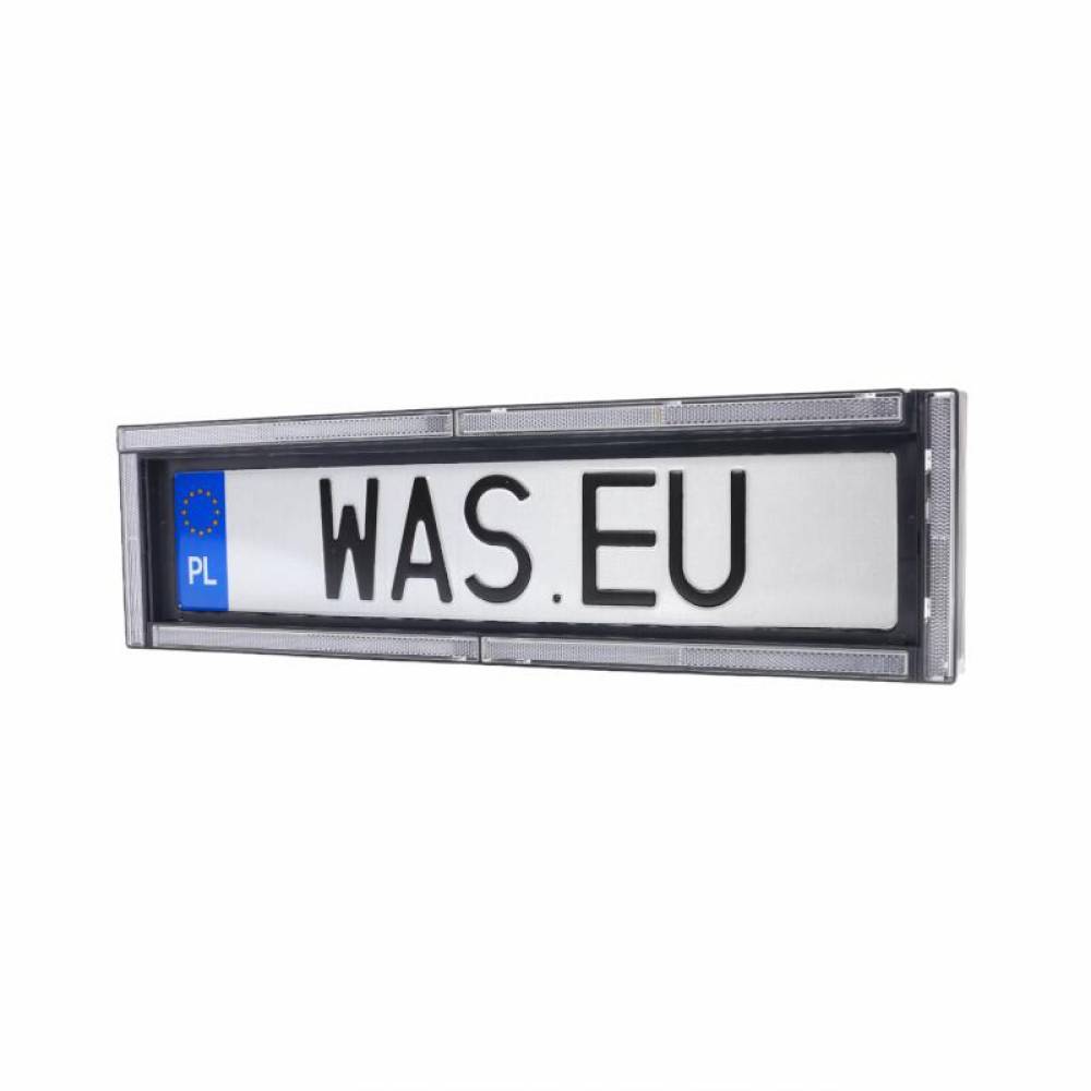 Suport numar cu catadioptru reflectorizant alb, 58x16cm, W253 2120 Was