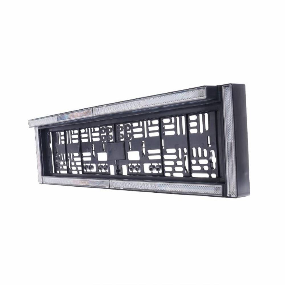 Suport numar cu catadioptru reflectorizant alb, 58x16cm, W253 2120 Was