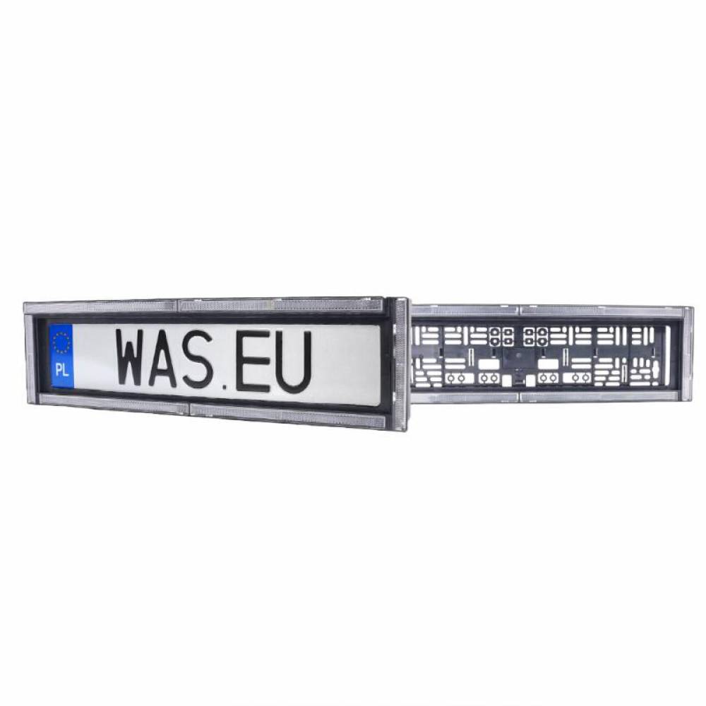 Suport numar cu catadioptru reflectorizant alb, 58x16cm, W253 2120 Was