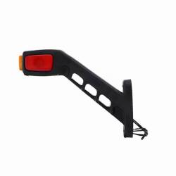 Lampa gabarit cu brat 186mm, cotit la 45°, Led NEON, 3 functii, stanga, W48N LOGO 2049NL Was
