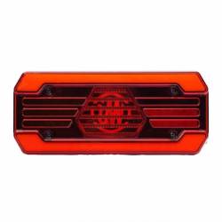 Lampa spate 302x131, LED, 4 functii, semnalizare dinamica, pozitie NEON, cu cablu, 12-24V, dreapta, W250DD 1885 DD P Was 