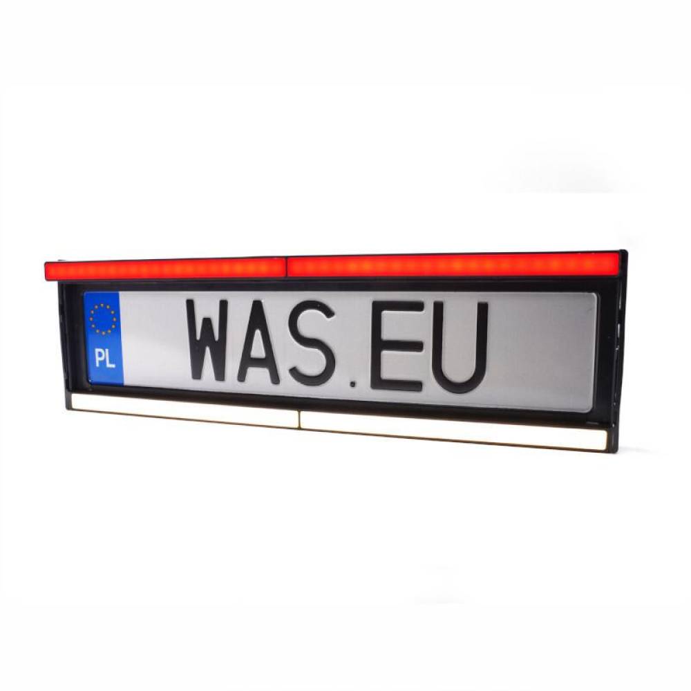 Suport numar cu lampa cu 3 functii, iluminare numar LED, mers inapoi si frana, tip NEON, 58x16cm, 12-24V, W253 2101 Was