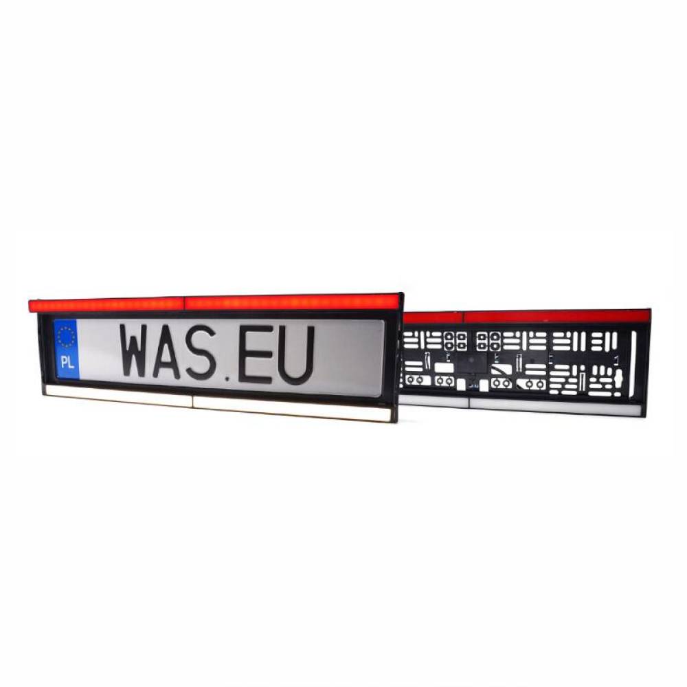 Suport numar cu lampa cu 3 functii, iluminare numar LED, mers inapoi si frana, tip NEON, 58x16cm, 12-24V, W253 2101 Was