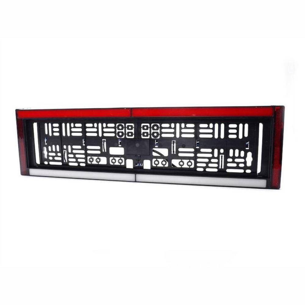 Suport numar cu lampa cu 4 functii, iluminare numar LED, mers inapoi, frana tip NEON si catadioptru, 58x16cm, 12-24V, W253 2102 Was