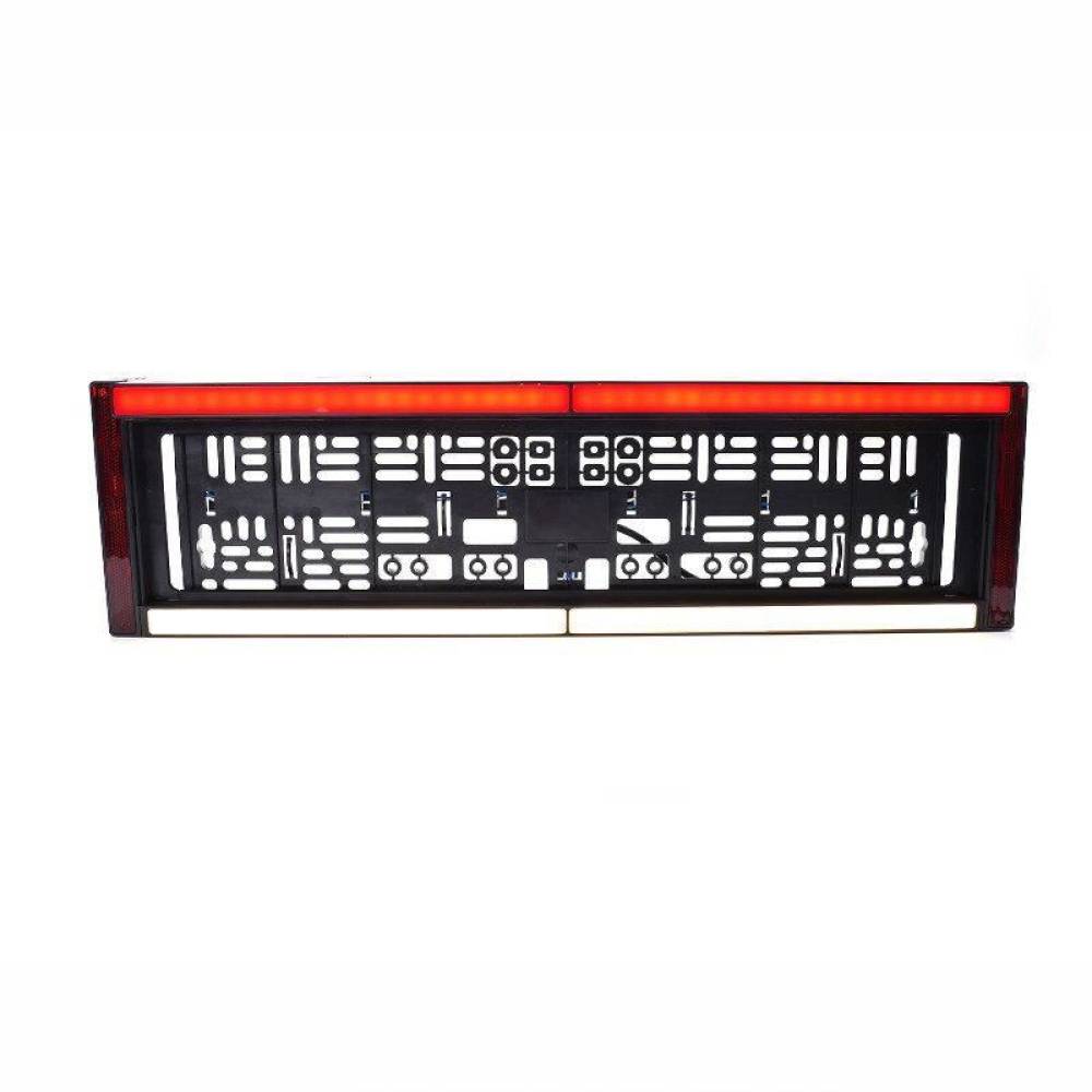 Suport numar cu lampa cu 4 functii, iluminare numar LED, mers inapoi, frana tip NEON si catadioptru, 58x16cm, 12-24V, W253 2102 Was