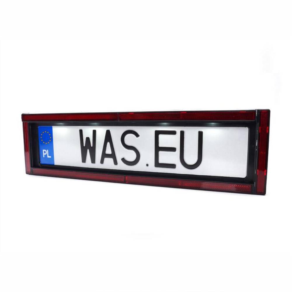 Suport numar cu lampa cu 2 functii, iluminare numar LED si catadioptru, 58x16cm, 12-24V, W253 2118 Was