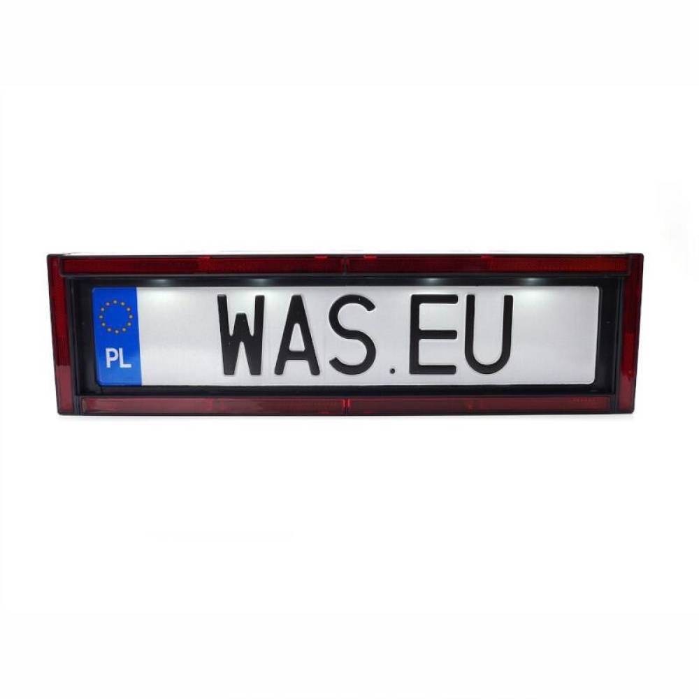 Suport numar cu lampa cu 2 functii, iluminare numar LED si catadioptru, 58x16cm, 12-24V, W253 2118 Was