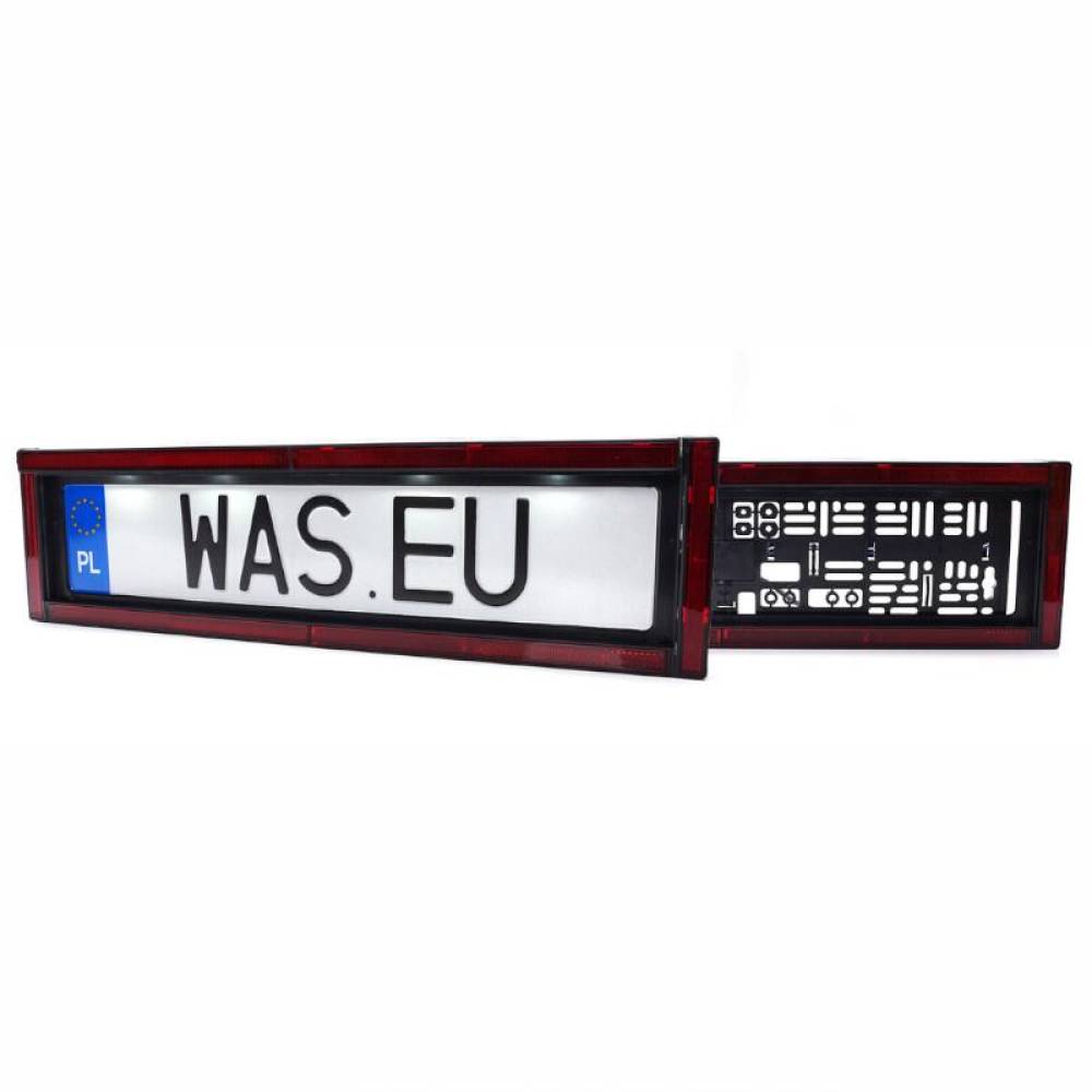 Suport numar cu lampa cu 2 functii, iluminare numar LED si catadioptru, 58x16cm, 12-24V, W253 2118 Was