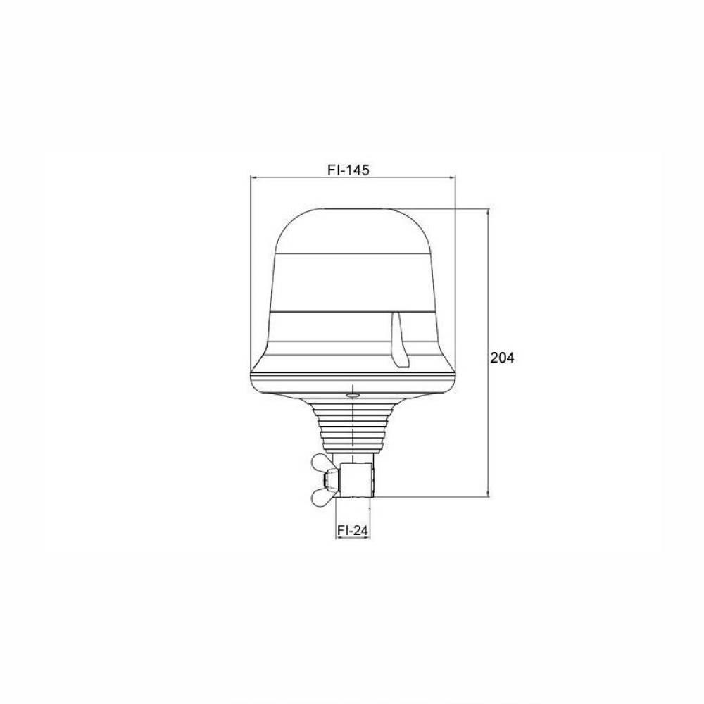 Girofar 12-24V, h204, 9 LED-uri, prindere pe tija flexibila, FT-151 DF LED PI Fristom Girofar 12-24V, h204, 9 LED-uri, prindere pe tija flexibila, FT-151 DF LED PI Fristom
