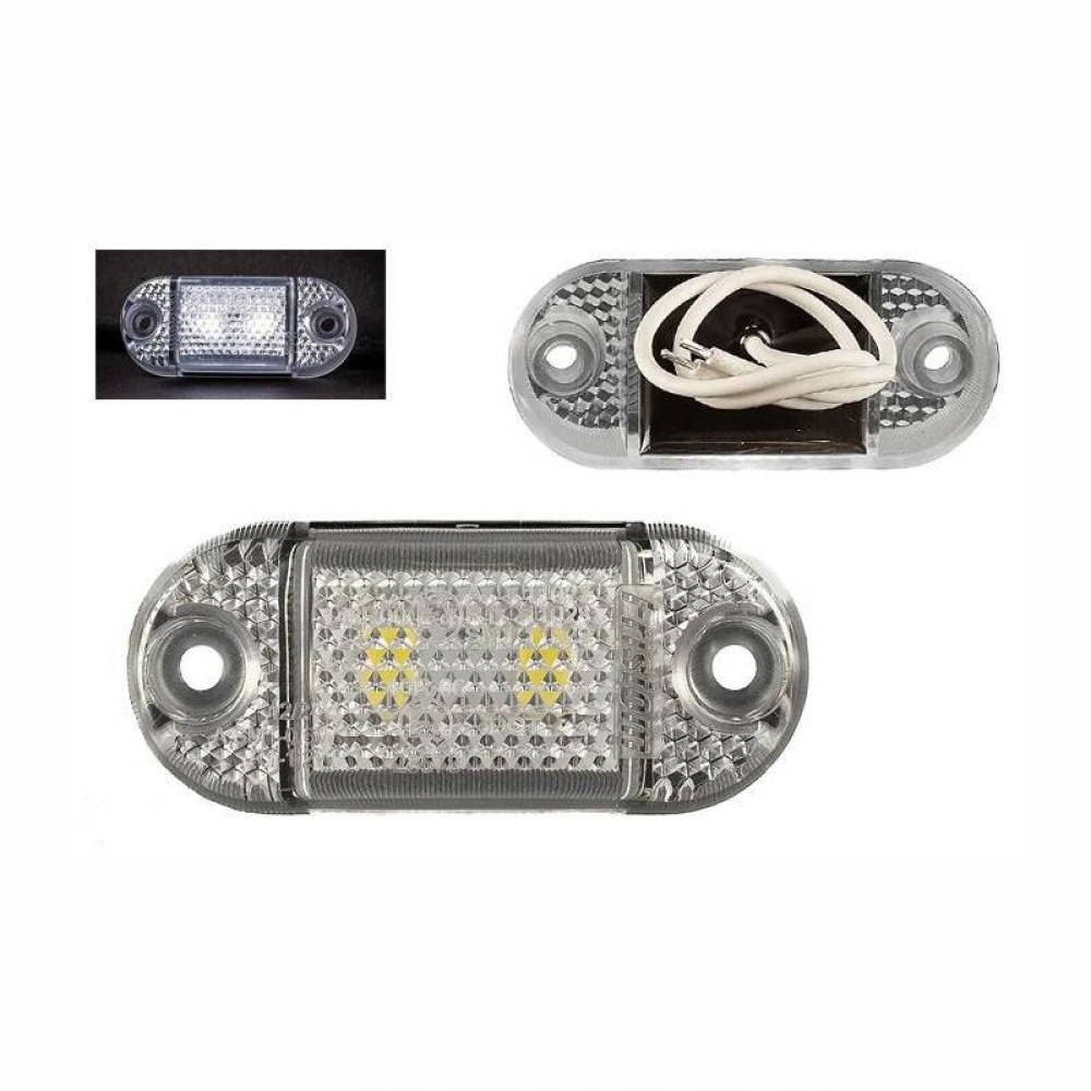 Lampa gabarit 65x28, LED, alba, 12-36V, cu catadioptru, FT-062 B Fristom
