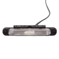 Lampa gabarit 170x23, LED, alba, cu suport, 12-36V, cu catadioptru, FT-065 B+K Fristom Lampa gabarit 170x23, LED, alba, cu suport, 12-36V, cu catadioptru, FT-065 B+K Fristom