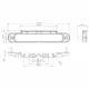 Lampa gabarit 170x23, LED, galbena, cu suport, 12-36V, cu catadioptru, FT-065 Z+K Fristom