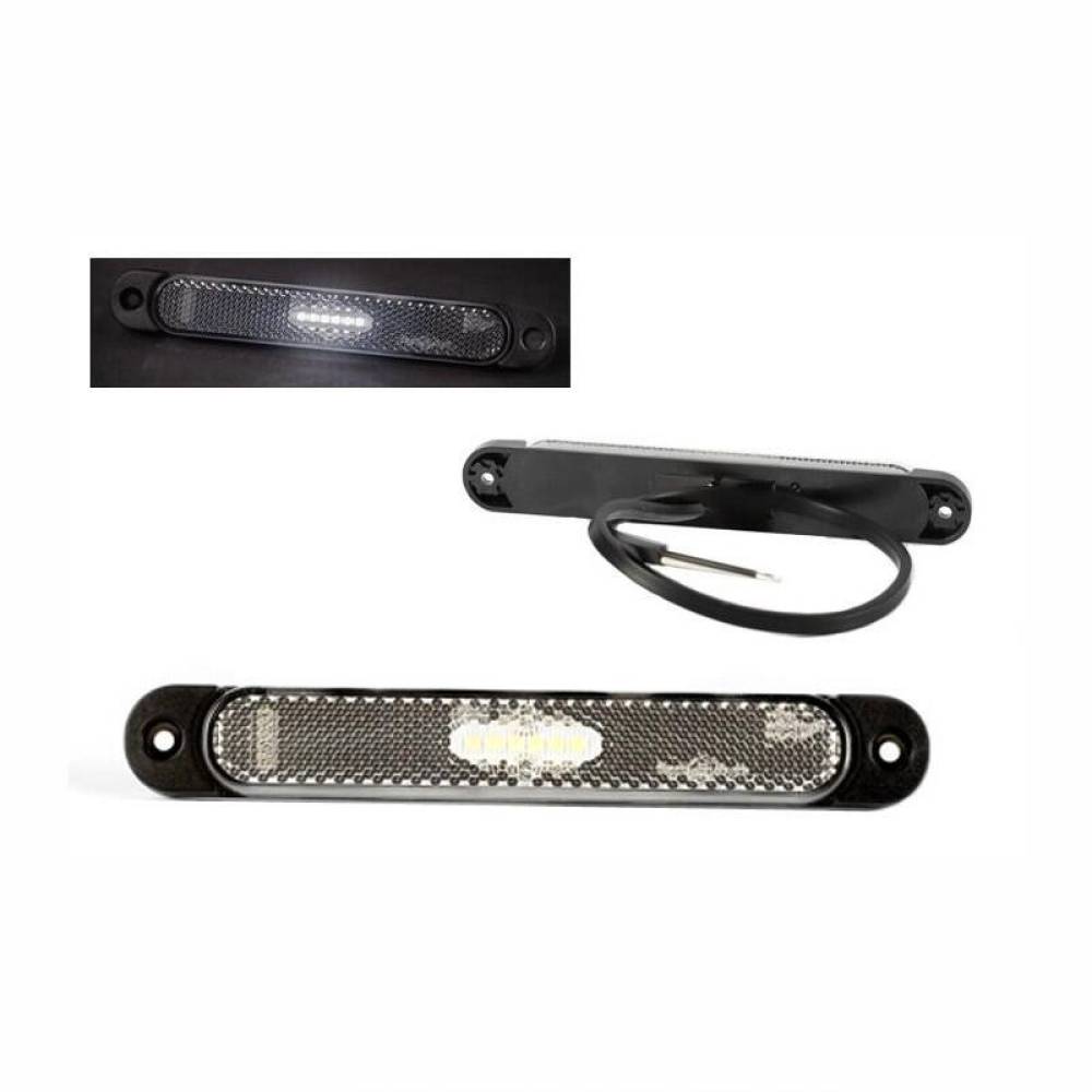 Lampa gabarit 168x23, LED, alba, 12-36V, cu catadioptru, FT-065 B Fristom Lampa gabarit 168x23, LED, alba, 12-36V, cu catadioptru, FT-065 B Fristom