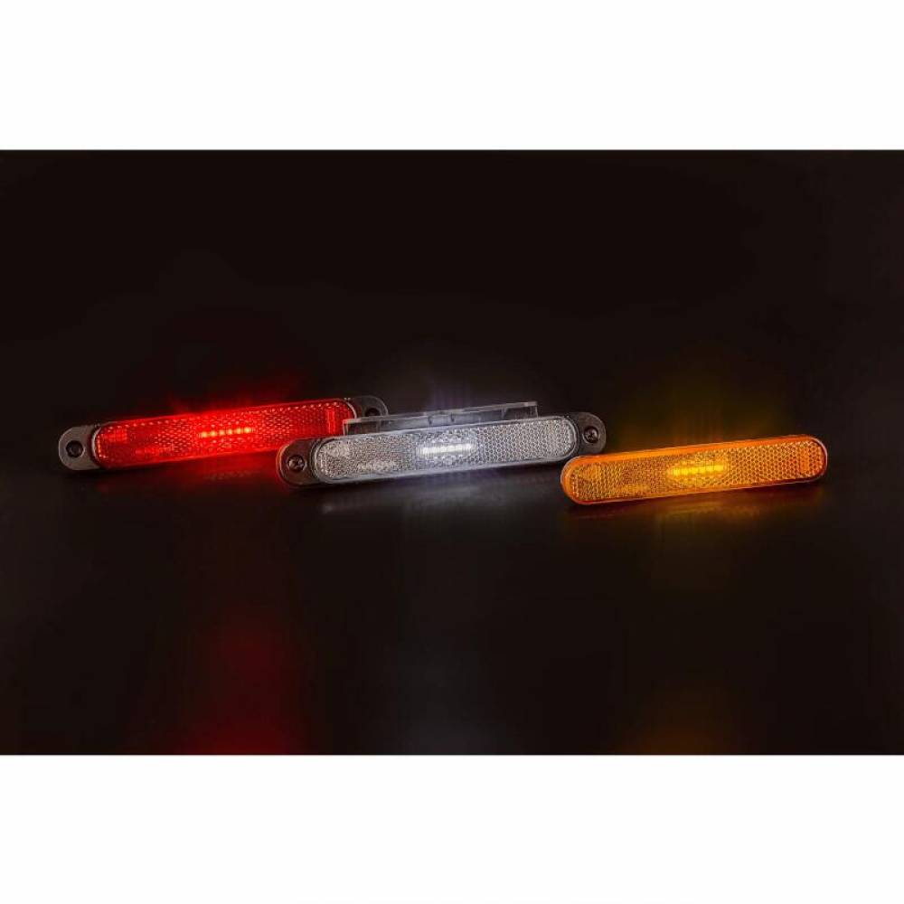 Lampa gabarit 168x23, LED, alba, 12-36V, cu catadioptru, FT-065 B Fristom Lampa gabarit 168x23, LED, alba, 12-36V, cu catadioptru, FT-065 B Fristom