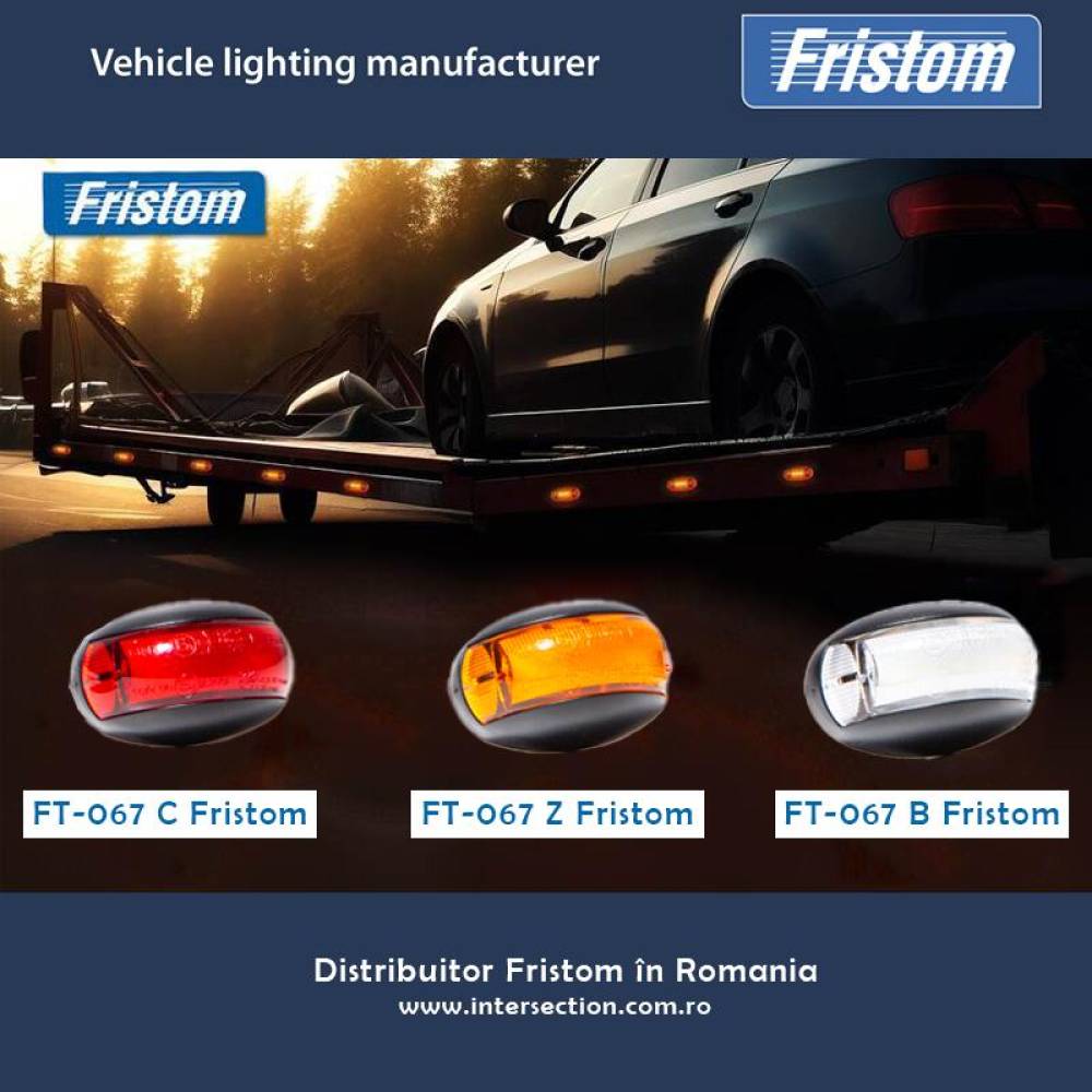 Lampa gabarit 60x38, LED, galbena, 12-36V, cu suport, FT-067 Z Fristom