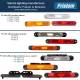 Lampa gabarit 135x23, LED, alba, 12-36V, autoadeziva, cu catadioptru, FT-065 B TAPE Fristom