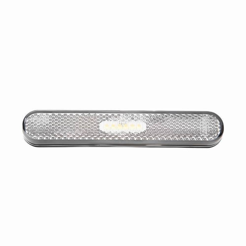 Lampa gabarit 135x23, LED, alba, 12-36V, autoadeziva, cu catadioptru, FT-065 B TAPE Fristom
