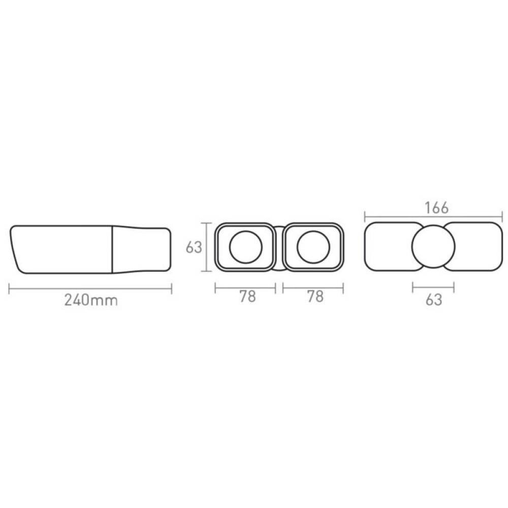 Ornament toba interior 36-54, exterior 165x63, L240, dublu, crom, 5974 Automax