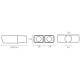Ornament toba interior 36-54, exterior 165x63, L240, dublu, crom, 5974 Automax