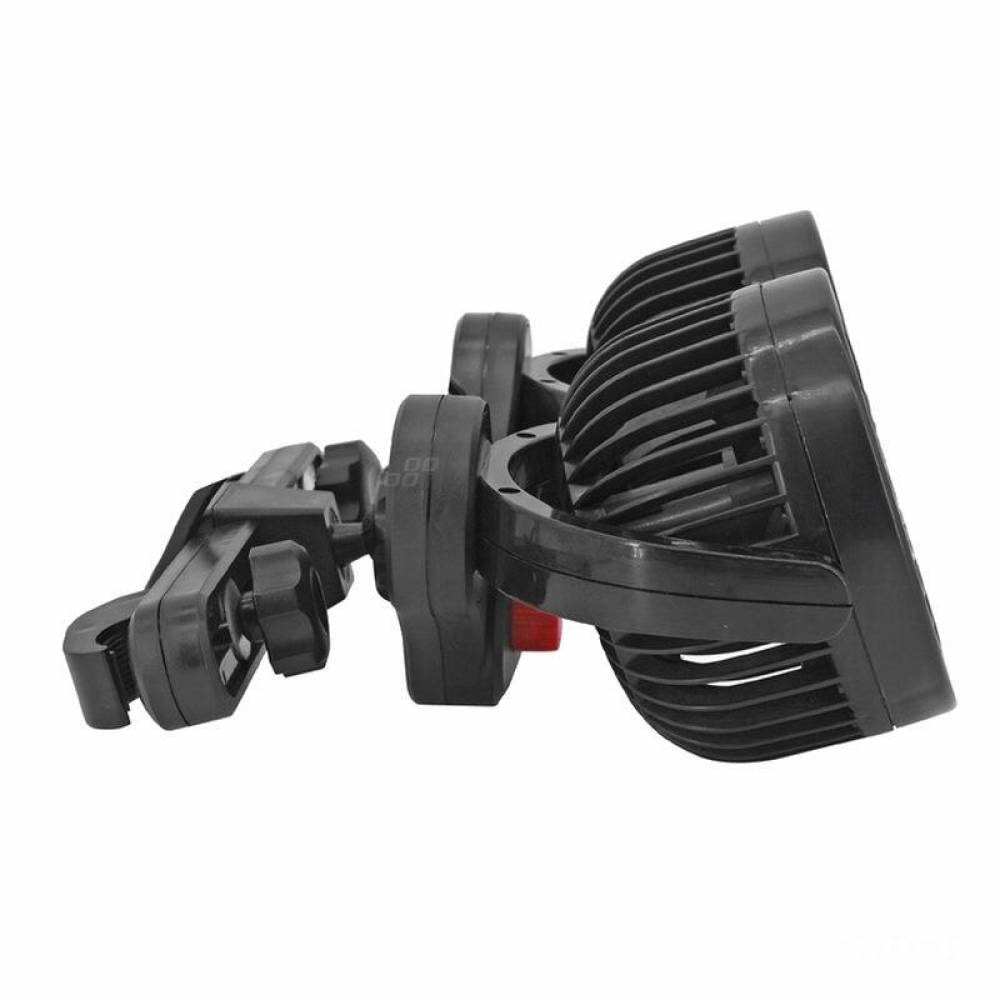 Ventilator dublu 12V, 2xfi10cm, 6.5W, prindere pe tetiera, cu 2 USB-uri, 2 viteze, PRO Series, 03009 Amio