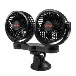 Ventilator dublu 12V, 2xfi10cm, 6W, prindere ventuza, 2 viteze, PRO Series, 03010 Amio