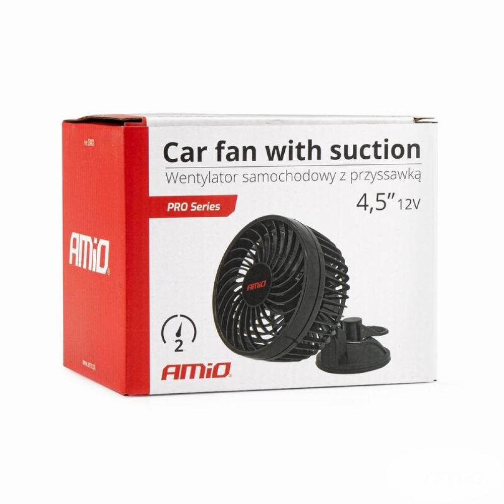 Ventilator 12V, fi12cm, 4W, prindere ventuza, 2 viteze, PRO Series, 03001 Amio