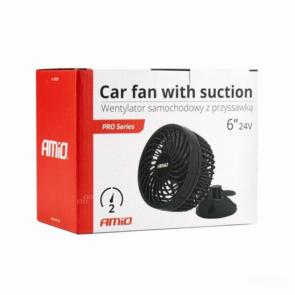 Ventilator 24V, fi15cm, 10W, prindere ventuza, 2 viteze, PRO Series, 03004 Amio 