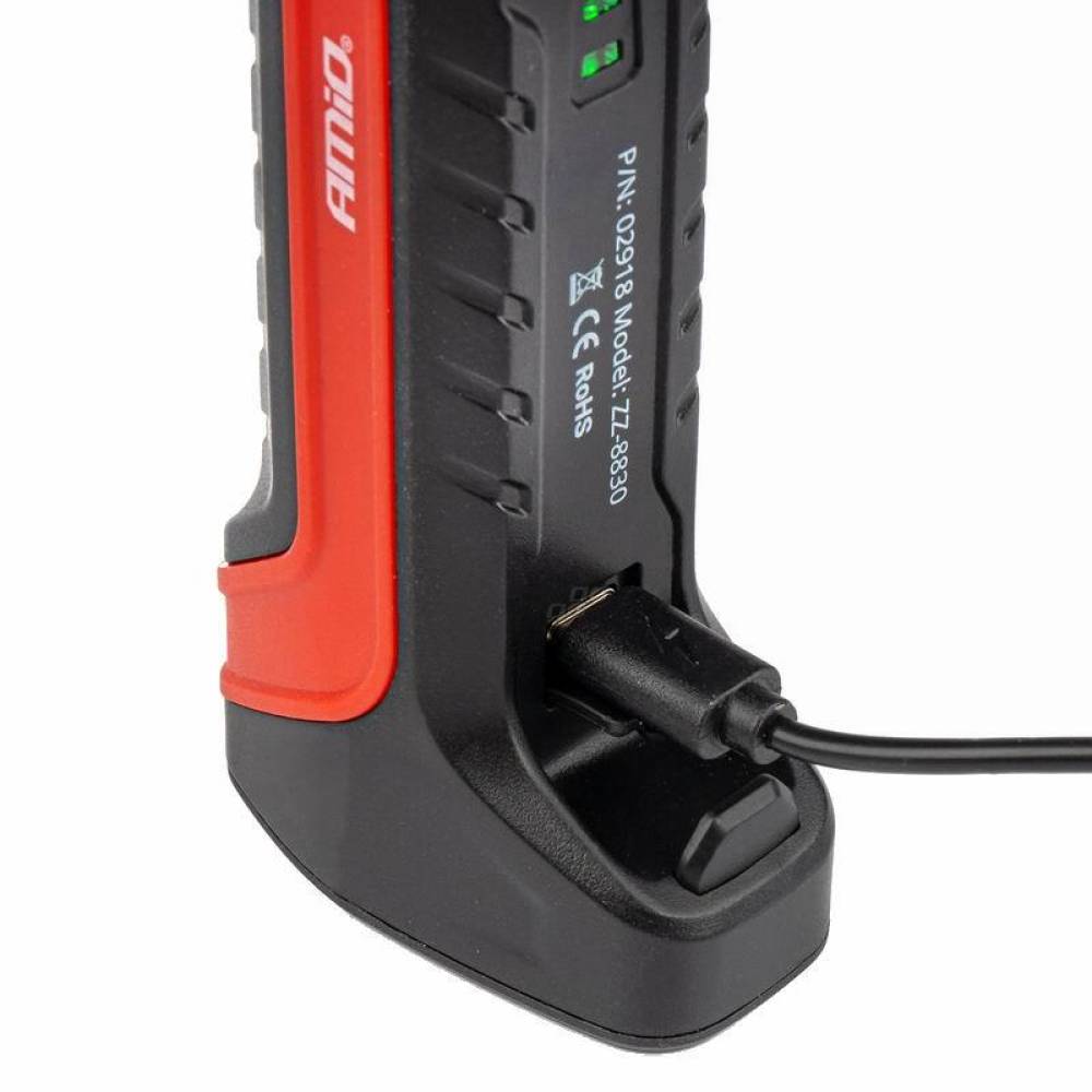 Lanterna lucru LED COB, cu magnet si carlig, brat flexibil, reincarcabila USB, 400lm, 2200mAh, WT15 02918 Amio Lanterna lucru LED COB, cu magnet si carlig, brat flexibil, reincarcabila USB, 400lm, 2200mAh, WT15 02918 Amio